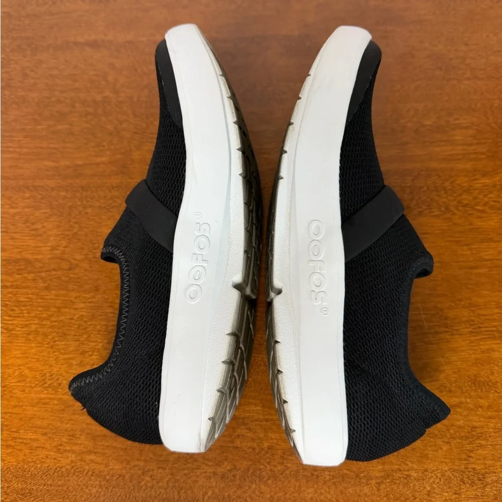 Oofos Omg Women’s Slip On Shoes Black Lime Green Size 7.5 - Picture 4 of 10